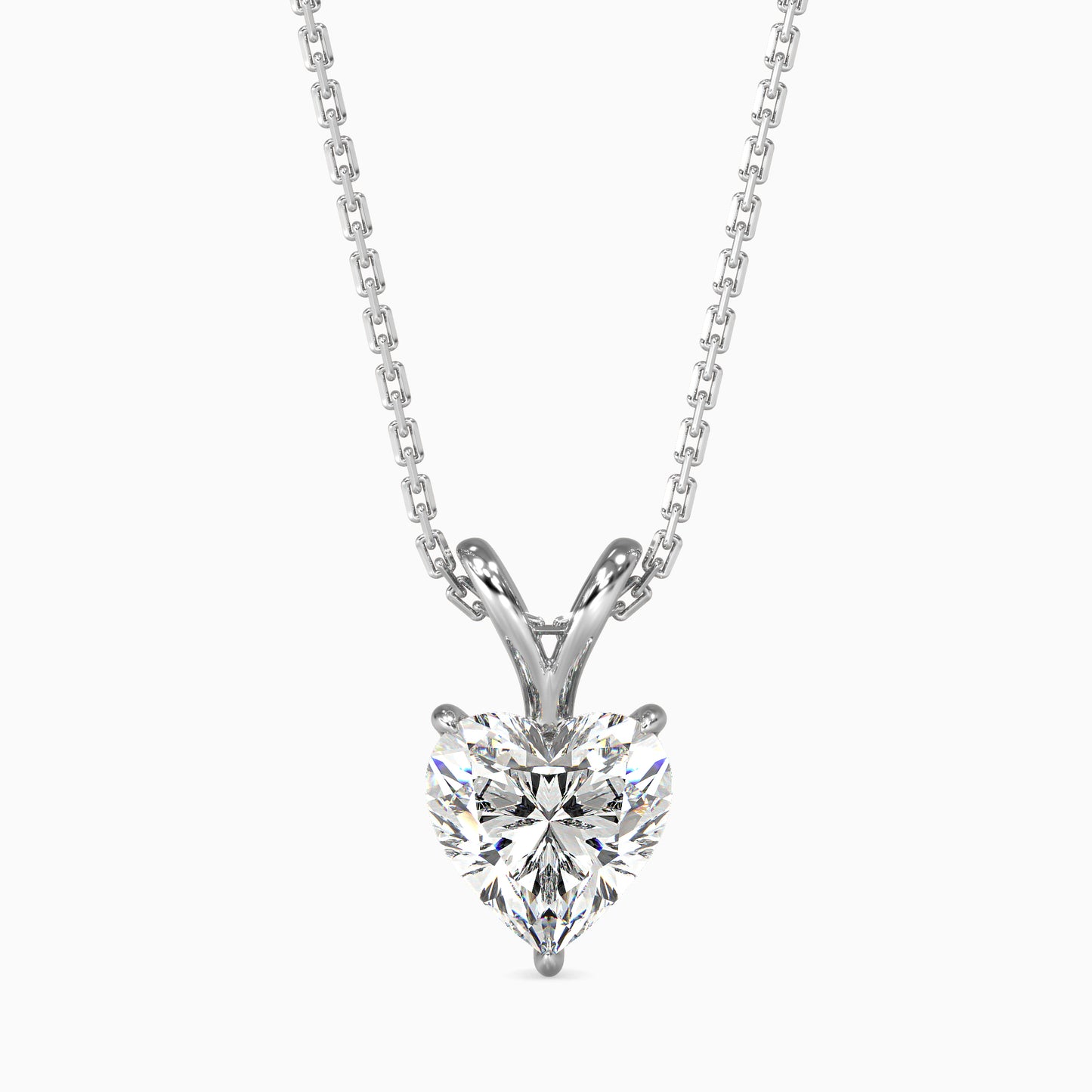 Wrapped Heart Solitaire Pendant