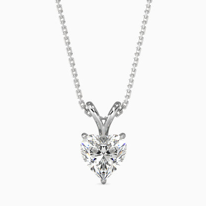 Wrapped Heart Solitaire Pendant