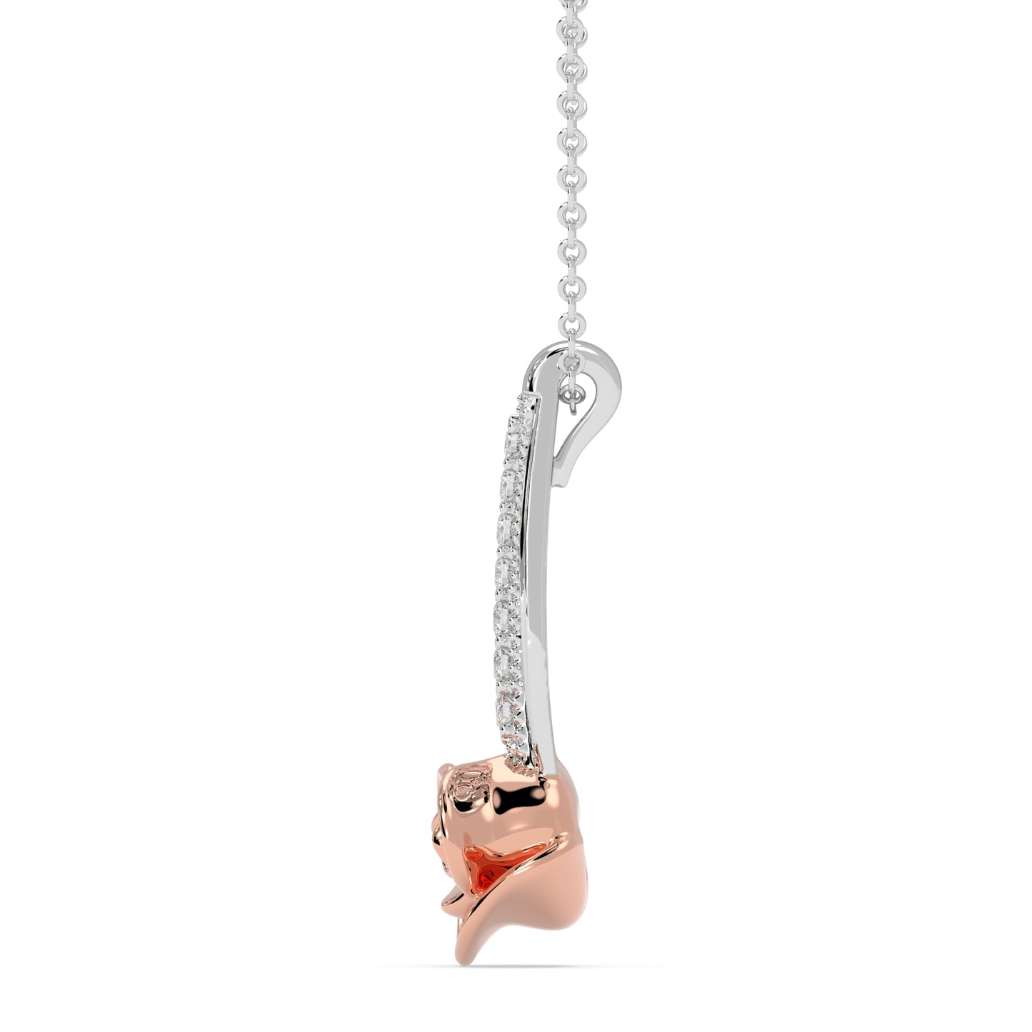 Rose Drop Diamond Pendant