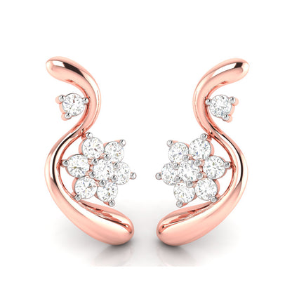 Swirl Floral Cluster Earrings