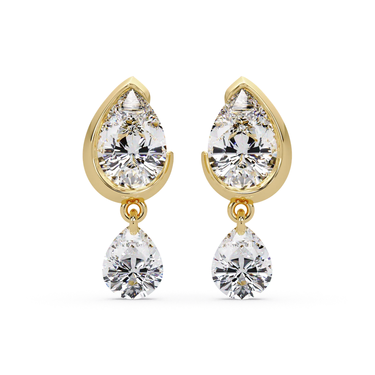 Cascading Tear Duet Earrings - Origine Diamonds lab-grown diamond jewellery