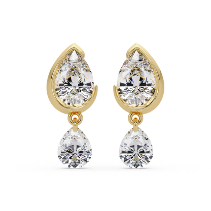 Cascading Tear Duet Earrings - Origine Diamonds lab-grown diamond jewellery