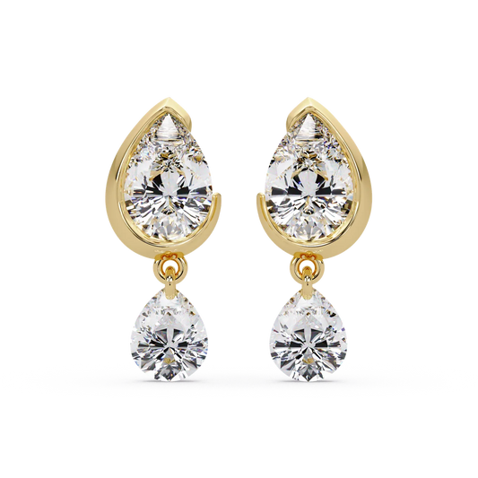 Cascading Tear Duet Earrings - Origine Diamonds lab-grown diamond jewellery