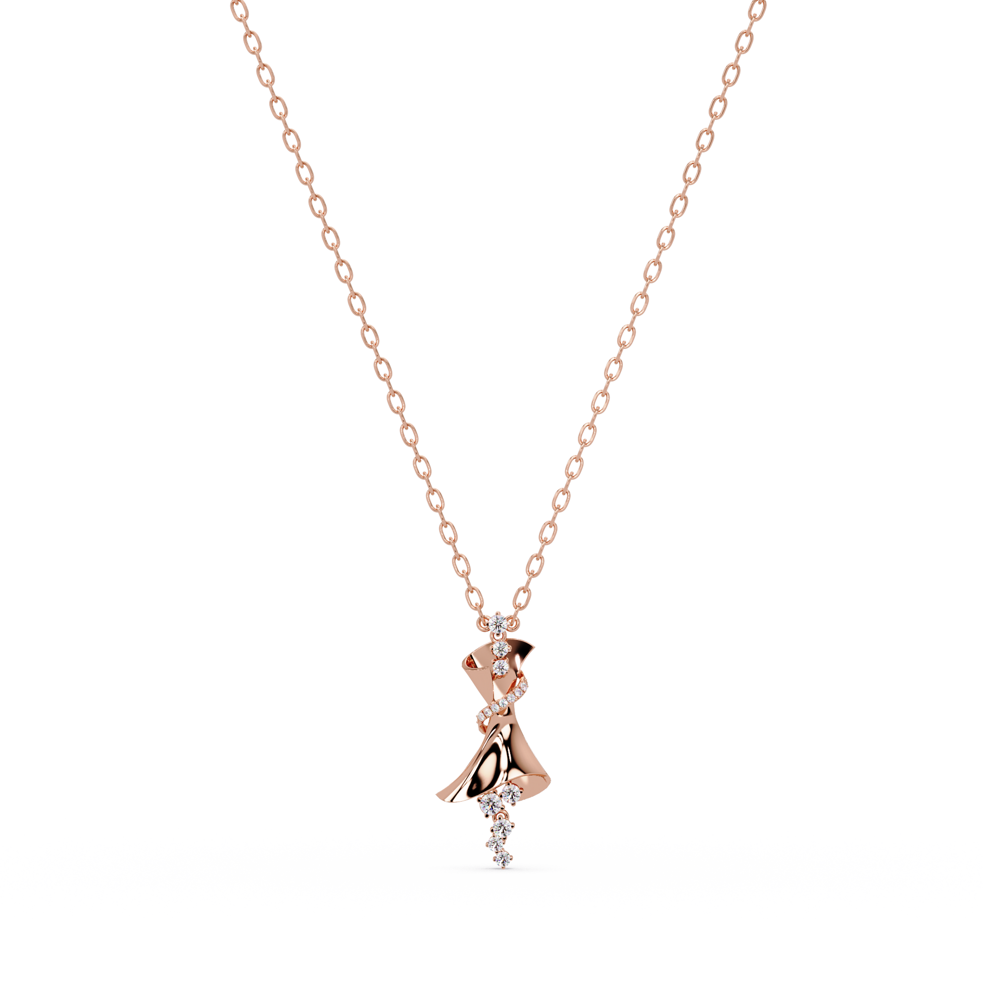 Spiral Cone Blossom Pendant - Origine Diamonds lab-grown diamond jewellery