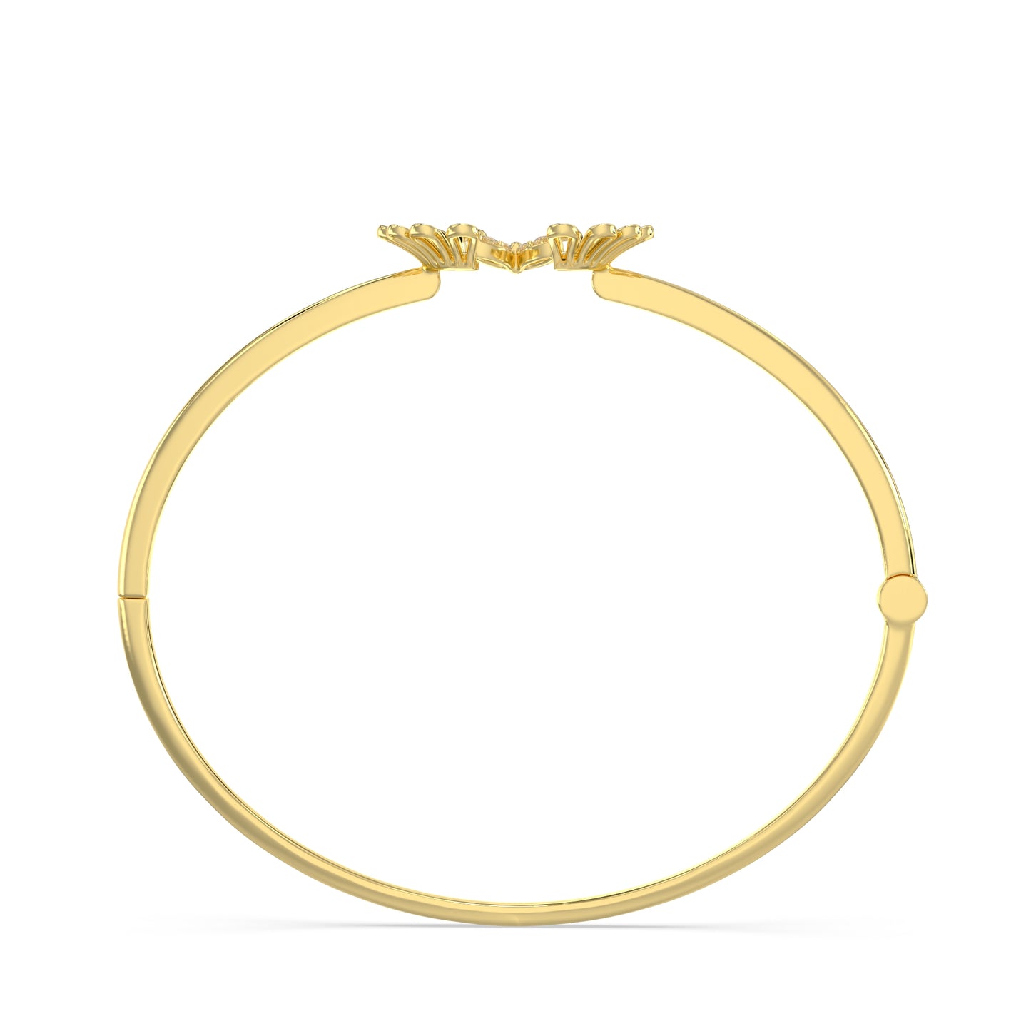 Ribbon Bow Diamond Bangle