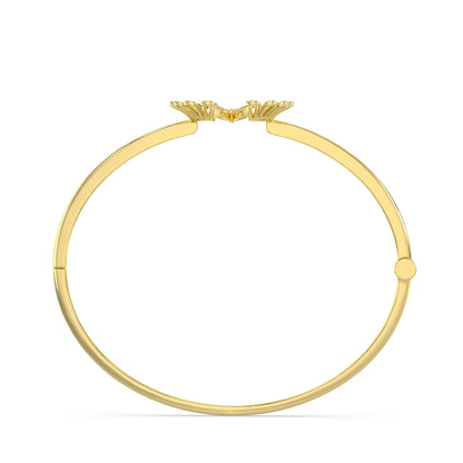 Ribbon Bow Diamond Bangle