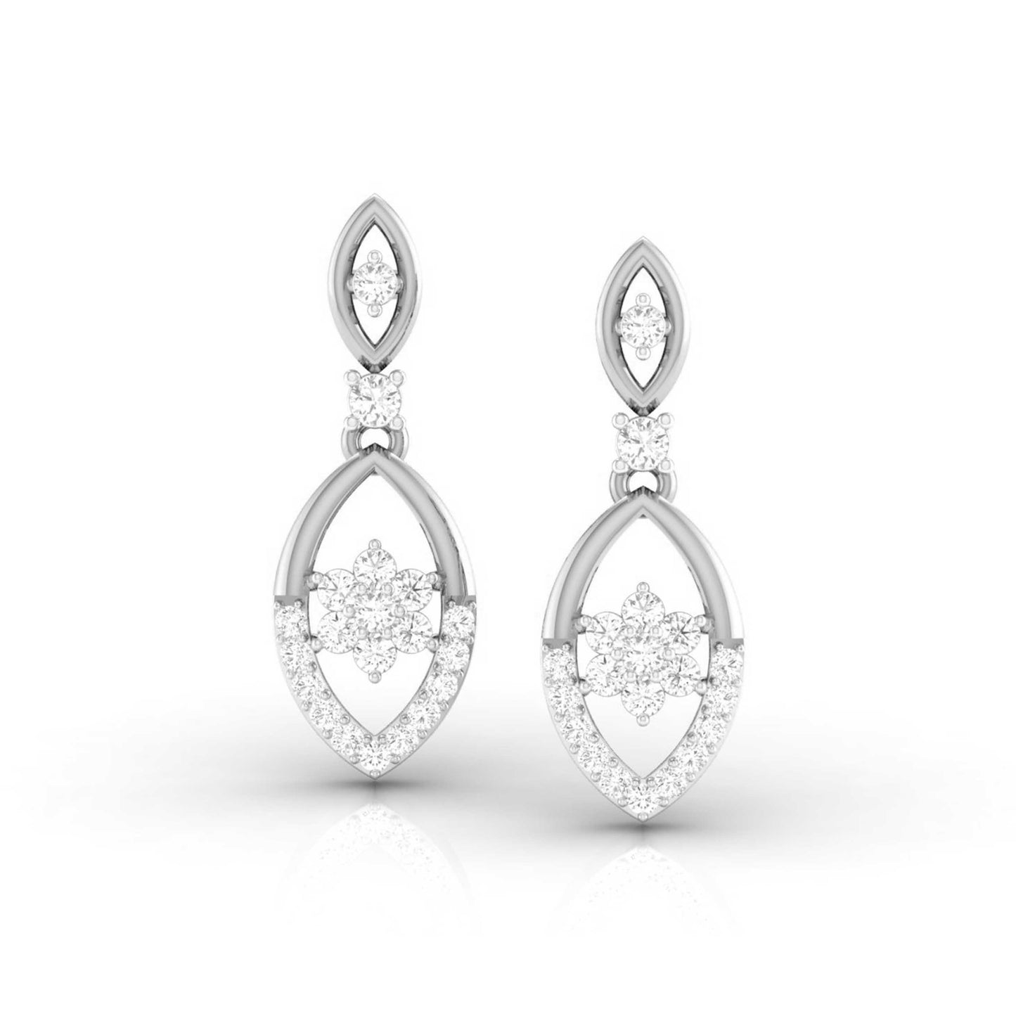 Marquise Frame Drop Earrings