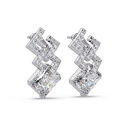 Interlaced Deco Geometry Earrings - Origine Diamonds lab-grown diamond jewellery
