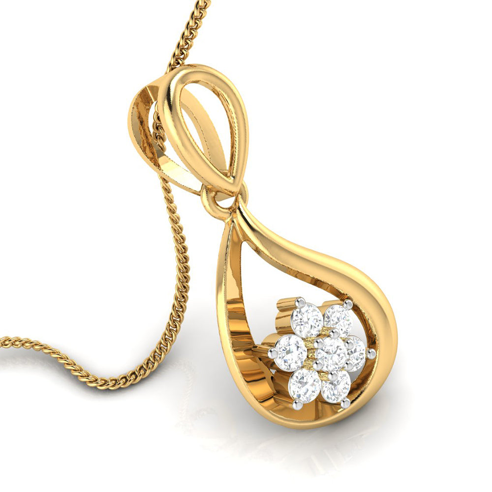 Paisley Swirl Blossom Pendant - Origine Diamonds lab-grown diamond jewellery