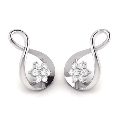 Infinity Floral Cluster Earrings