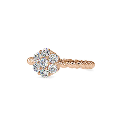 Rope Blossom Cluster Ring