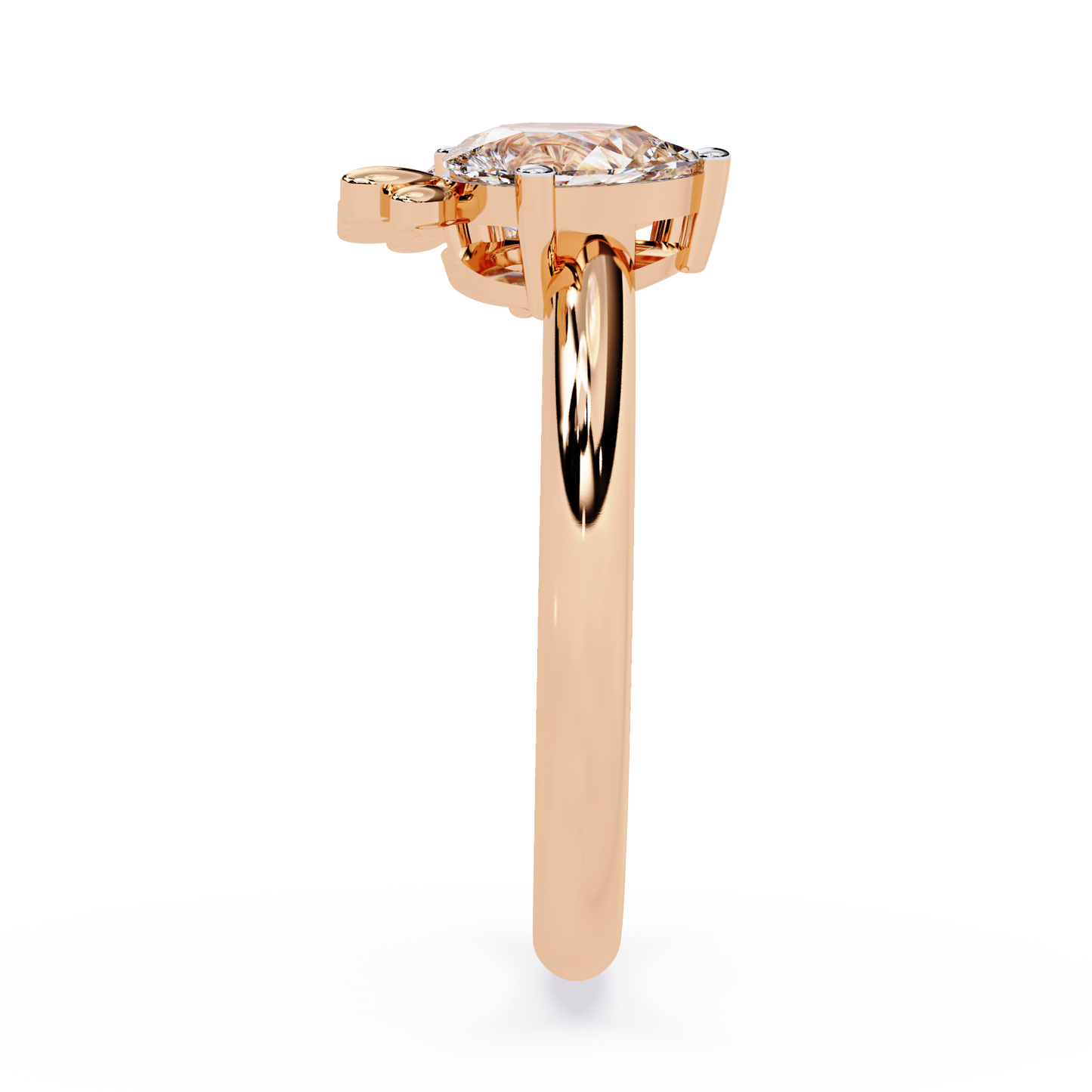 Twin Pear Open Ring