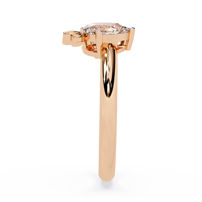 Twin Pear Open Ring