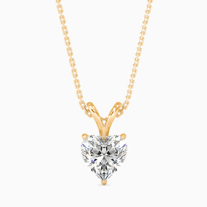 Wrapped Heart Solitaire Pendant
