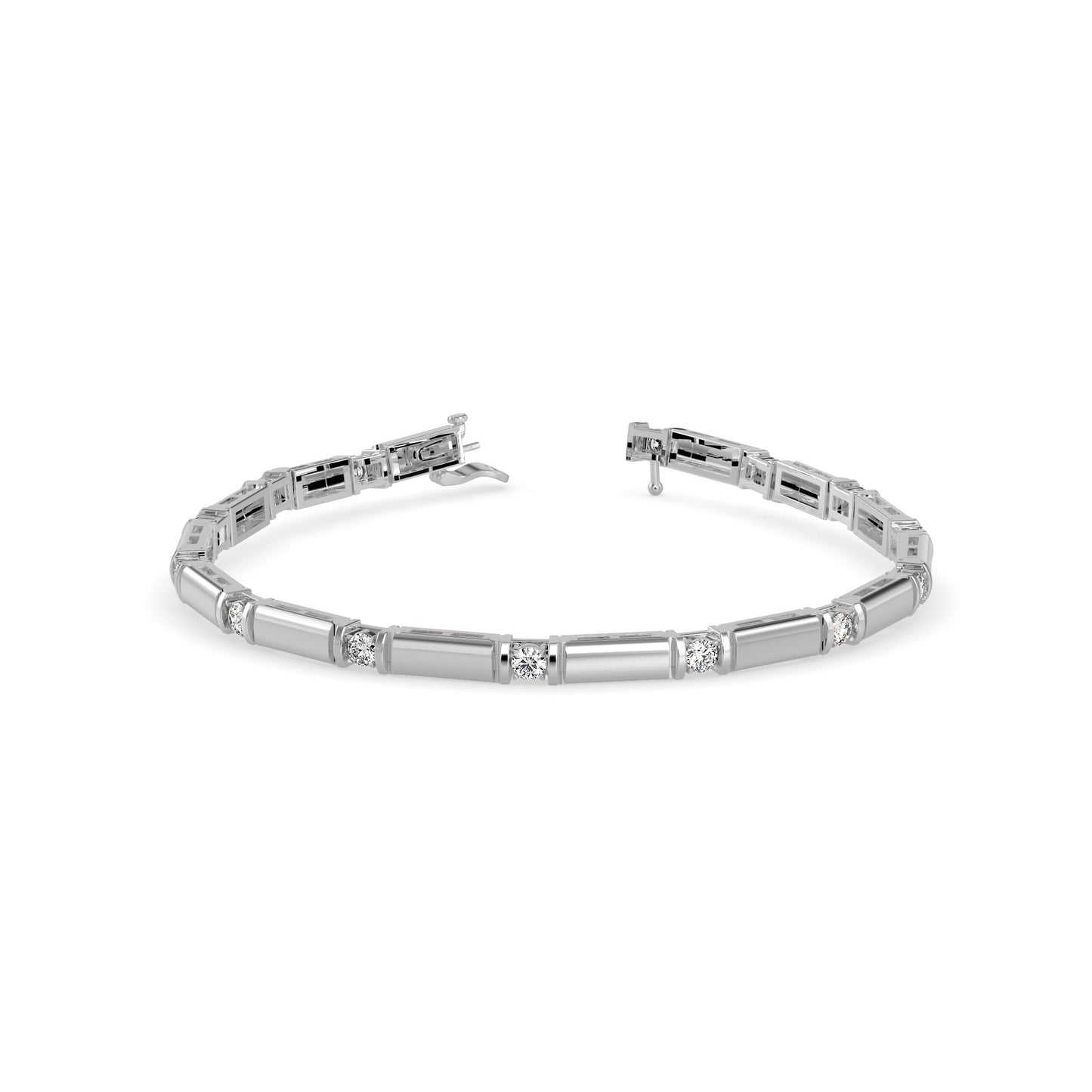 Bar Link Diamond Bracelet