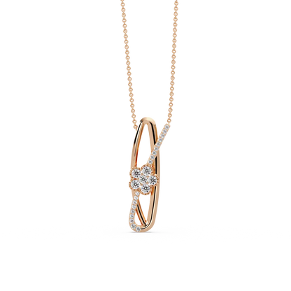 Posy Loop Bloom Chain Pendant - Origine Diamonds lab-grown diamond jewellery