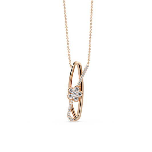 Posy Loop Bloom Chain Pendant - Origine Diamonds lab-grown diamond jewellery