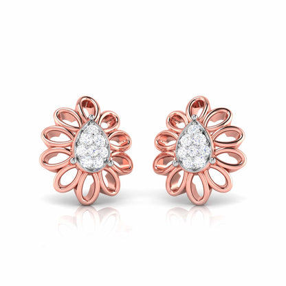 Pear Blossom Diamond Earrings
