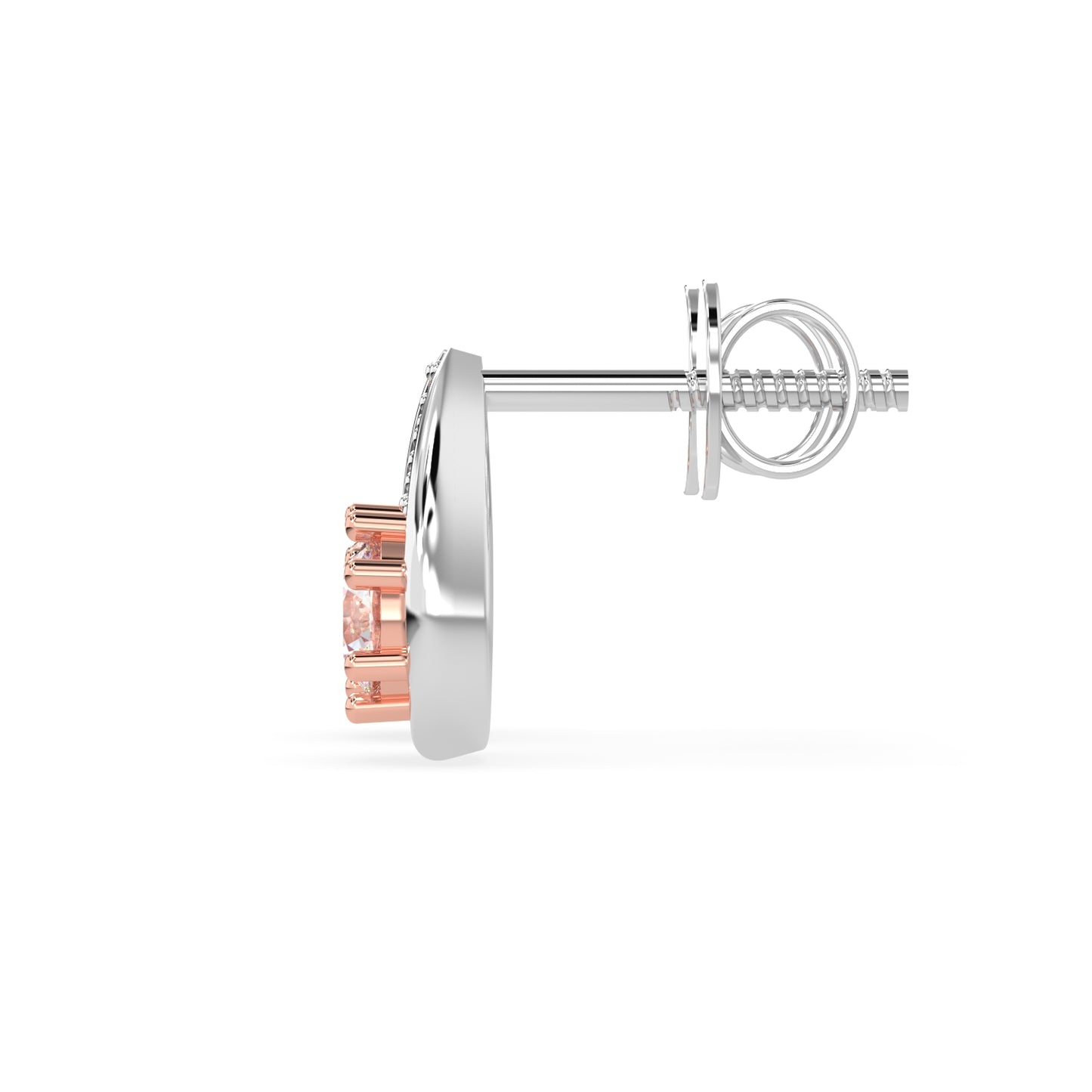 Swirl Solitaire Stud Earrings