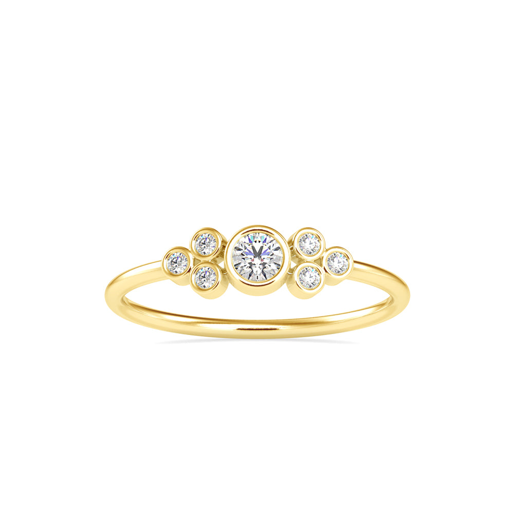 Scattered Bezel Cluster Ring