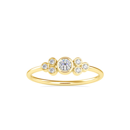 Scattered Bezel Cluster Ring