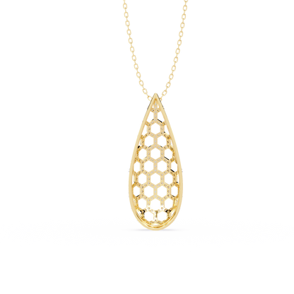 Honeycomb Teardrop Pendant