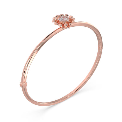Single Blossom Diamond Bangle
