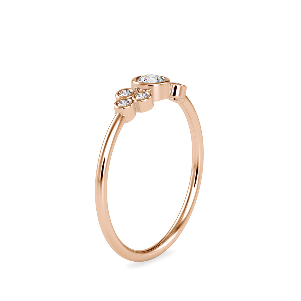 Scattered Bezel Cluster Ring