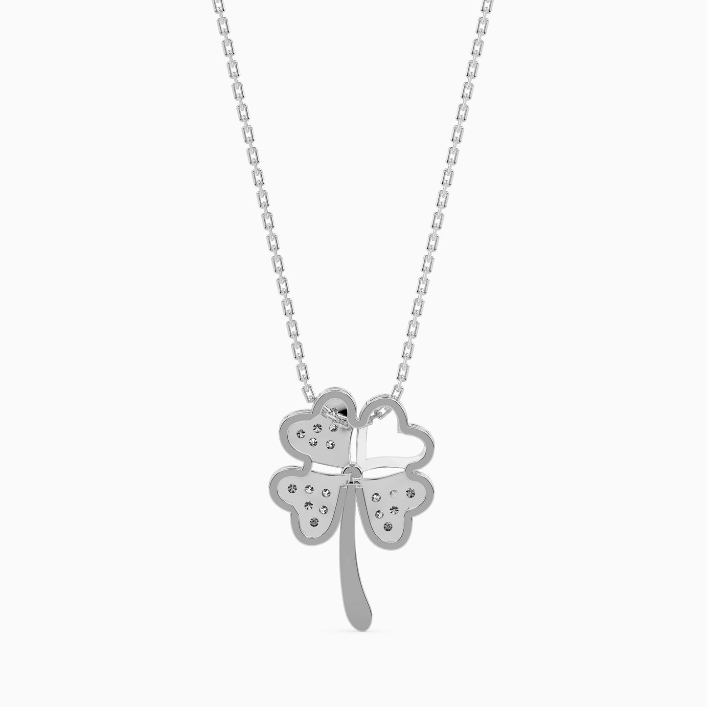 Lucky Clover Solitaire Pendant