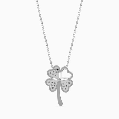 Lucky Clover Solitaire Pendant