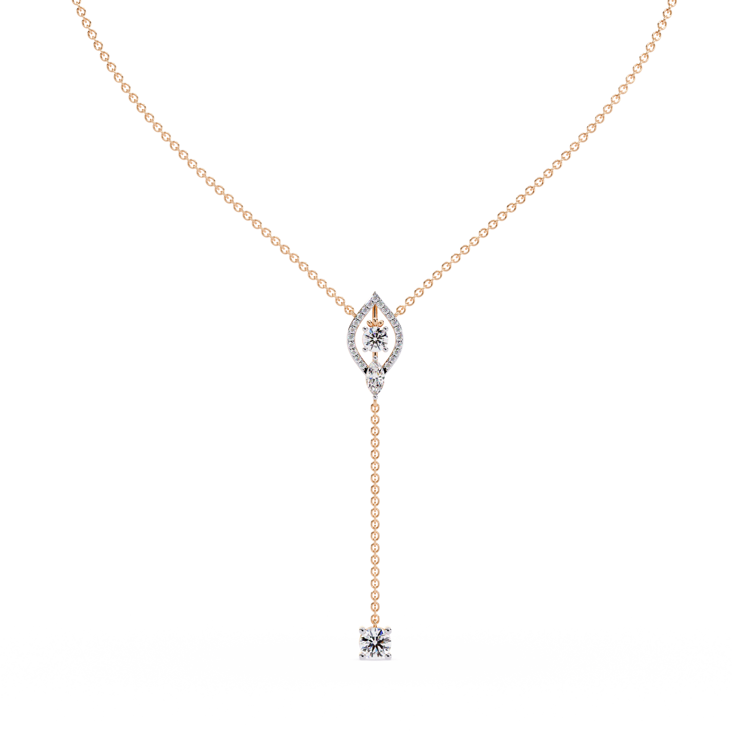 Marquise Lariat Drop Necklace