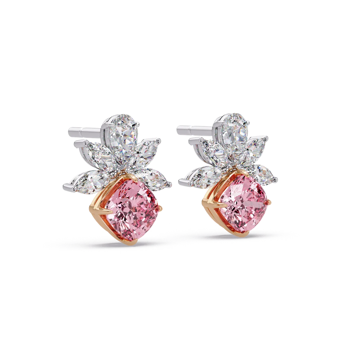 Blossoming Cushion diamond Earrings - Origine Diamonds lab-grown diamond jewellery