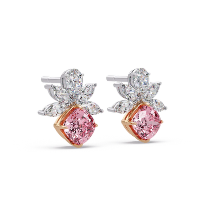 Blossoming Cushion diamond Earrings - Origine Diamonds lab-grown diamond jewellery