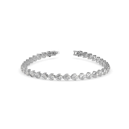 Heart Tennis Diamond Bracelet