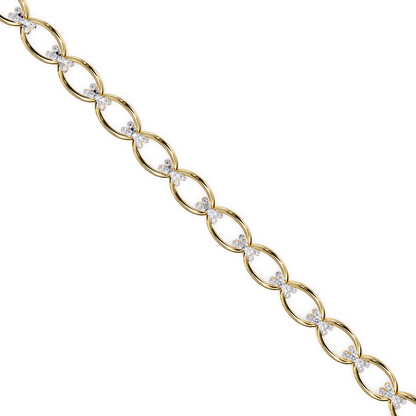 Oval Link Diamond Bracelet