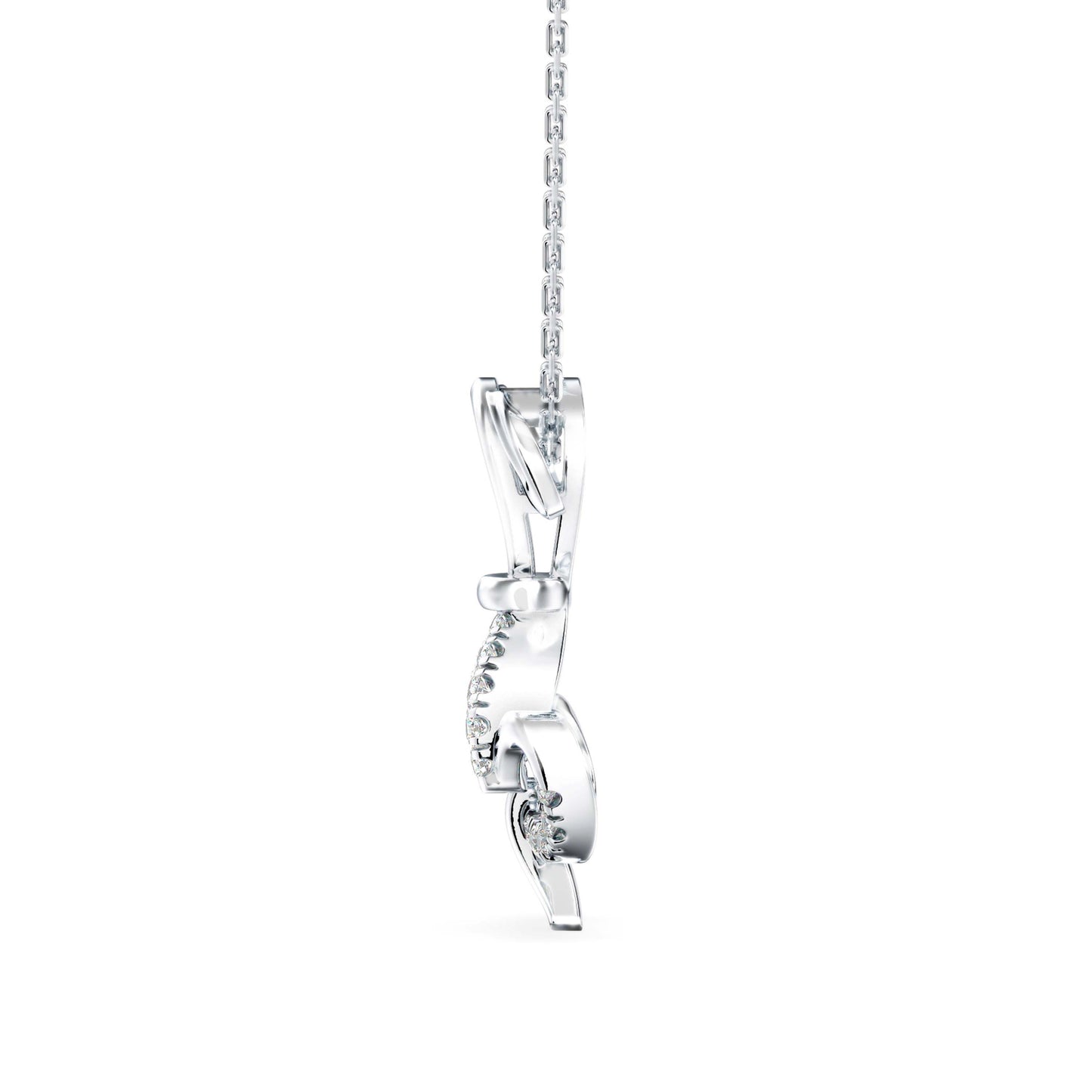 Swirl Ribbon Bow Pendant