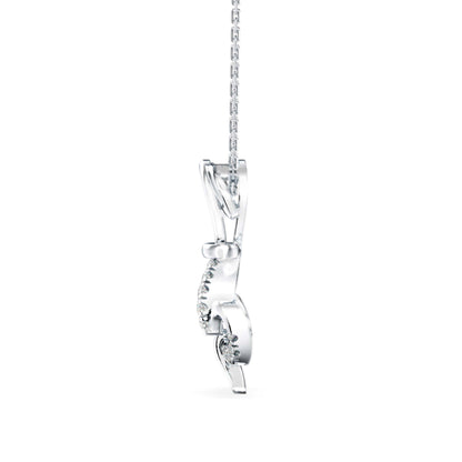 Swirl Ribbon Bow Pendant