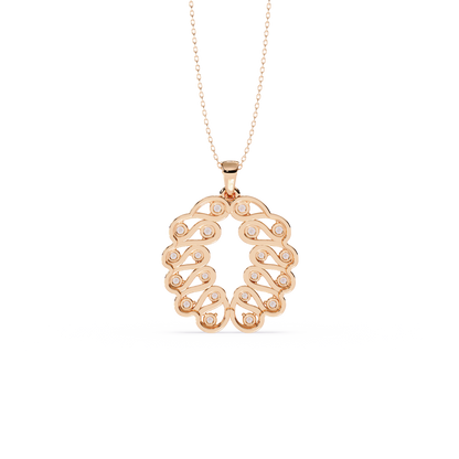 Leaf Wreath Diamond Pendant