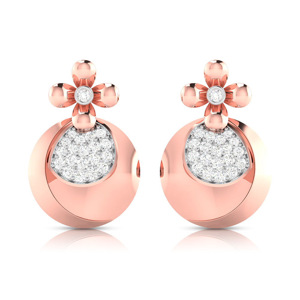 Blossom Teardrop Stud Earrings - Origine Diamonds lab-grown diamond jewellery
