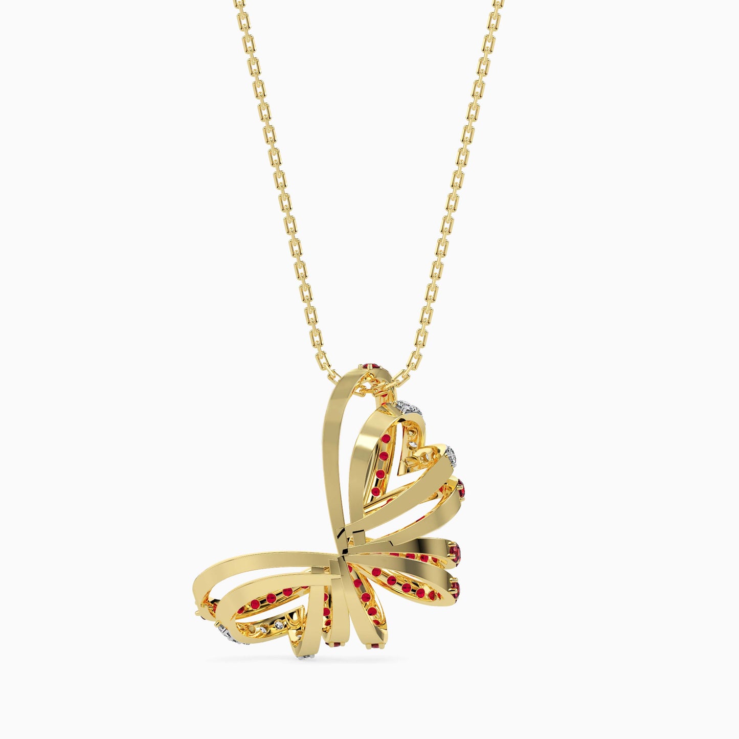 Ruby Butterfly Pendant
