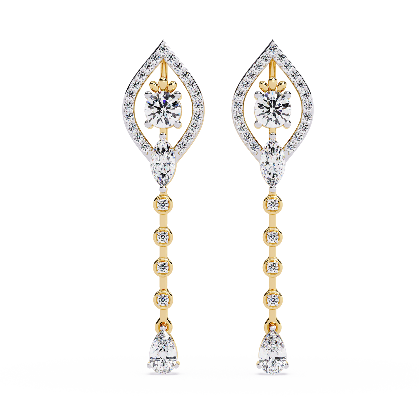 Marquise Cascade Drop Earrings - Origine Diamonds lab-grown diamond jewellery