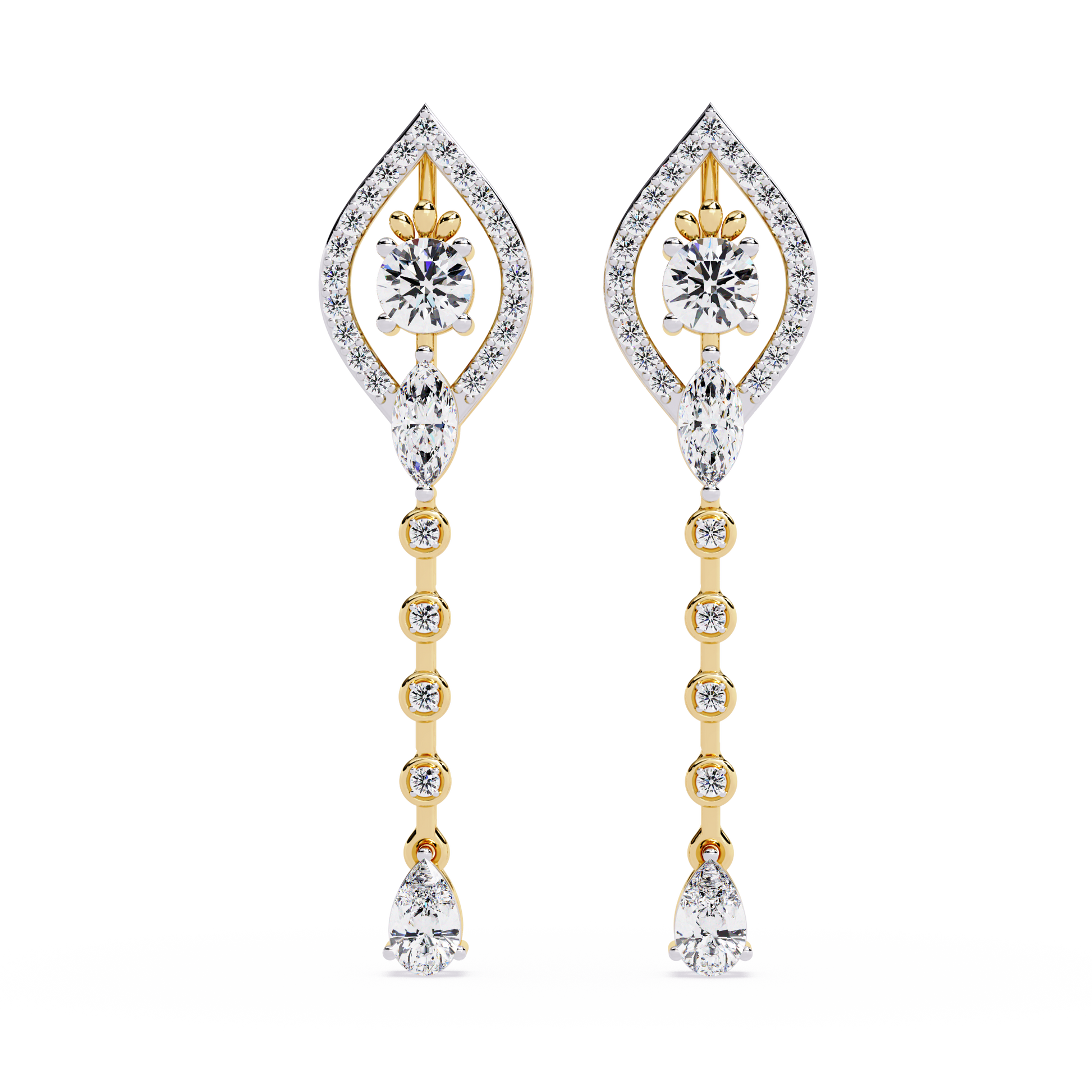Marquise Cascade Drop Earrings - Origine Diamonds lab-grown diamond jewellery