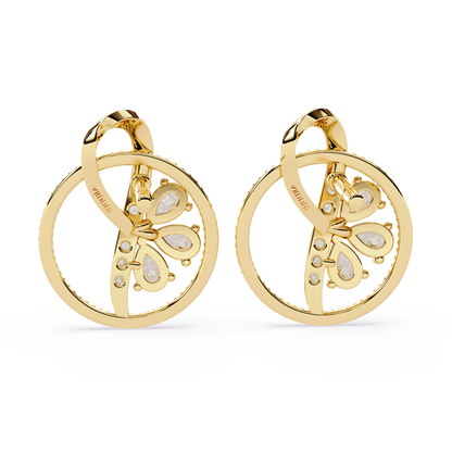 Circle Swirl Blossom Earrings