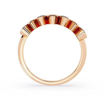 Fanned Bar Diamond Ring