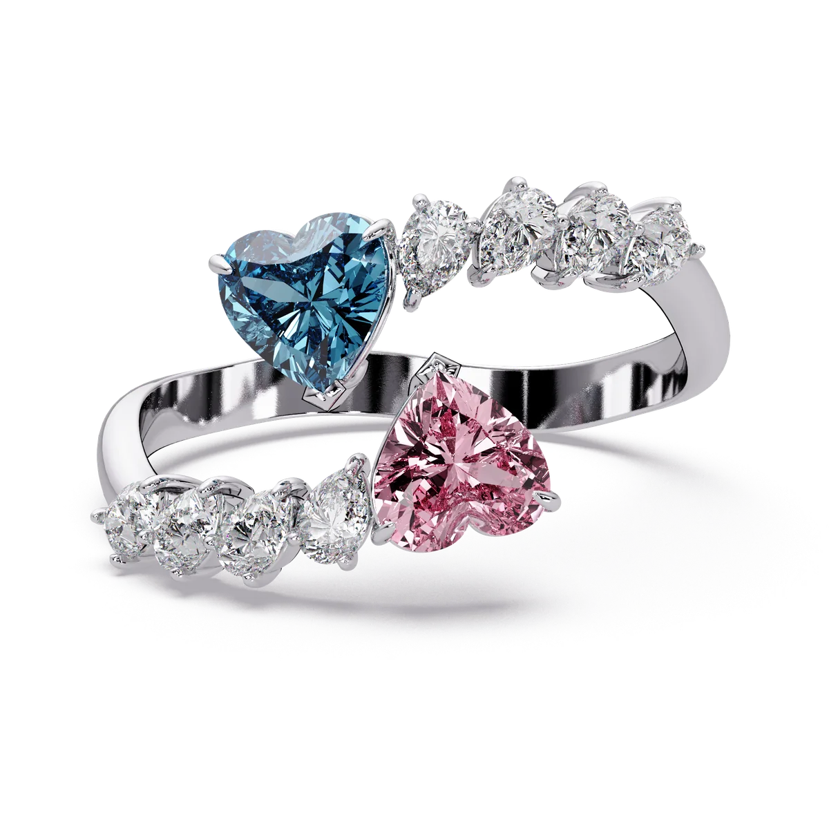 Sky Rose Heart Ring - Origine Diamonds lab-grown diamond jewellery