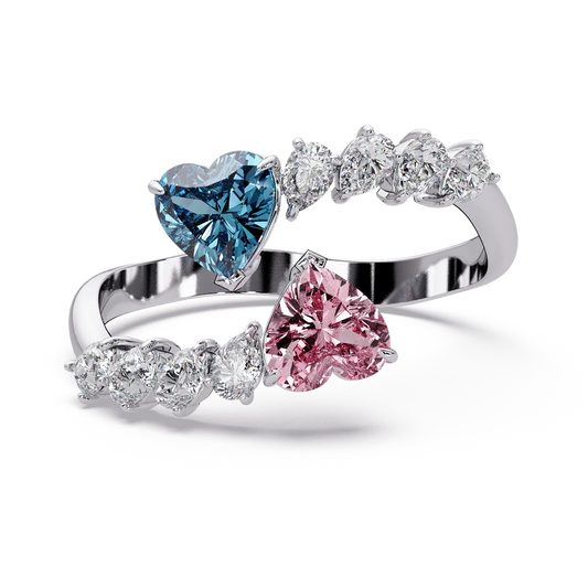 Sky Rose Heart Ring - Origine Diamonds lab-grown diamond jewellery