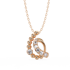 Beaded Swirl Drop Pendant