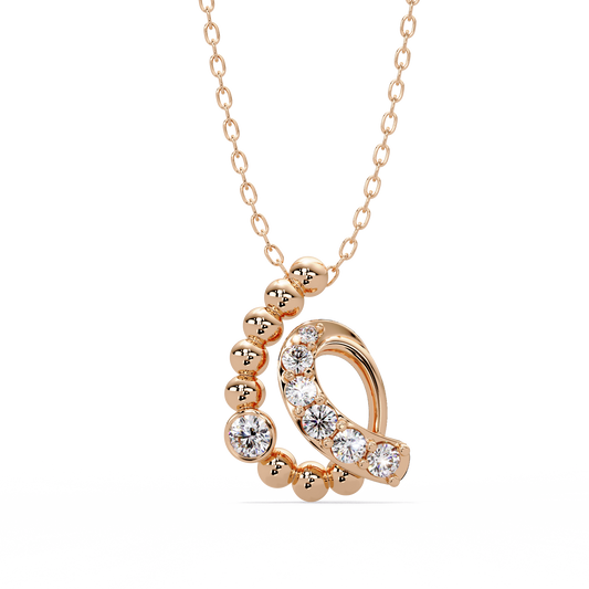 Beaded Swirl Drop Pendant - Origine Diamonds lab-grown diamond jewellery