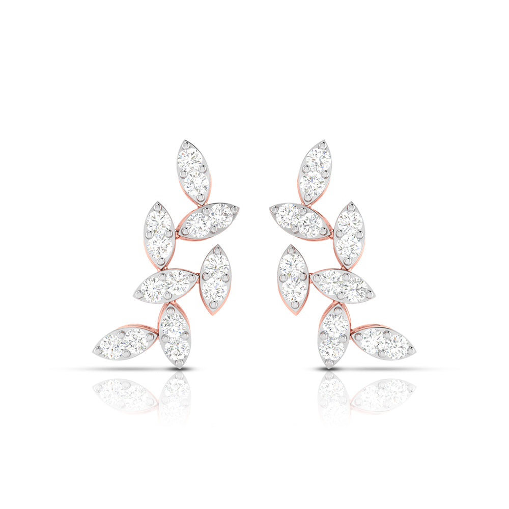 Leaf Vine Climber Earrings