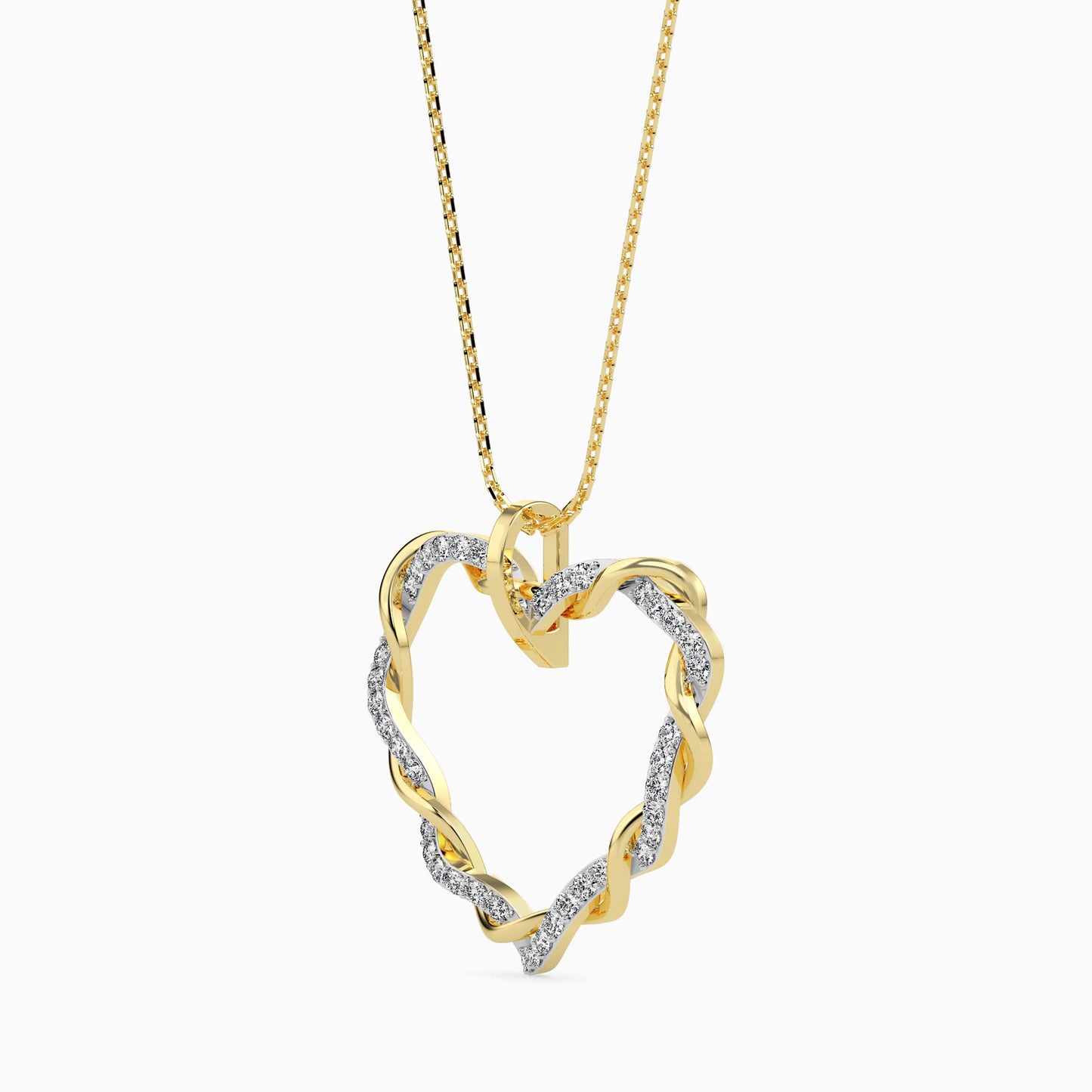 Twisted Heart Outline Pendant